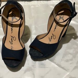 American Rag Cie Navy Blue Platform Heels - EUC - Size 7